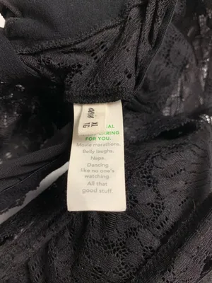 Aerie Bralette XL Black Lace Strappy Racerback Wireless Pullover Bra thumbnail 10