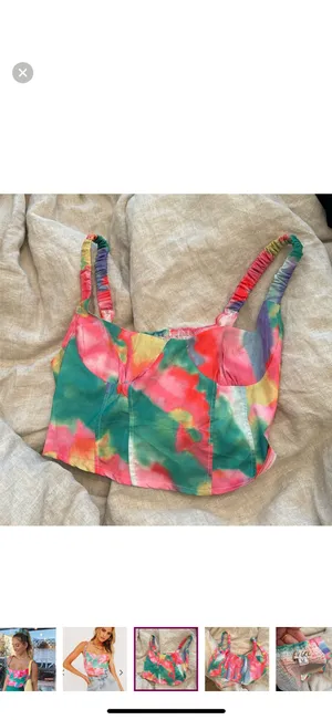 Verge Girl italian summer colorful corset top thumbnail 3
