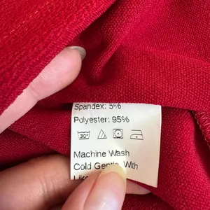 Women’s Surplice V-Neck Red A-Line Dress thumbnail 5