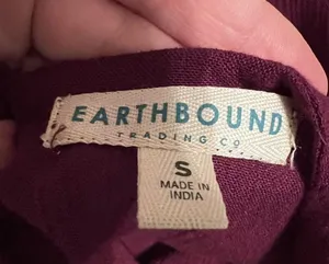 Earthbound Jumpsuit Small Burgundy Red jogger Leg Faux Wrap Sleeveless Gauze thumbnail 11