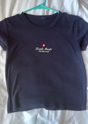 Brandy Melville John Galt Top Navy Blue thumbnail 1