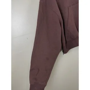 Nike Sportswear Essentials Women’s Brown Hooded Cropped Sweater Size M thumbnail 8