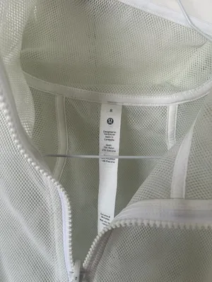NWT Lululemon Reversible Mesh 1/2 Zip Jacket Long Sleeve WHITE thumbnail 6