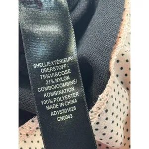 Adrianna Papell Black Pink‎ Polka Dot Layered Sweater Size S thumbnail 7