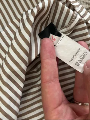 🦋 SHEIN Sleeveless Striped Button-Front Top - Brown & White Lightweight XL thumbnail 3