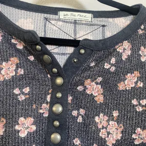 We the Free People Everest Henley Small Bohemian Boho Waffle Knit Autumn Fall thumbnail 3