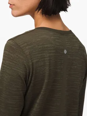 Lululemon Swiftly Relaxed Long Sleeve Dark Olive / Fatigue Green. Size 4 thumbnail 7