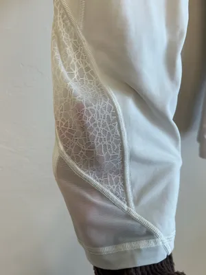 lululemon athletica White short Capri Leggings with Mesh Panels thumbnail 2