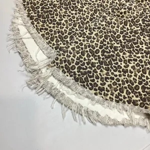 Free People Animal Print Distressed Denim Mini Skirt Size 29 NEW! Retail $78 thumbnail 7