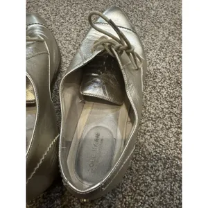COLE HAAN The Go-to Arden Oxford‎ Shoes Size 10.5B Soft Gold Metallic Leather thumbnail 5