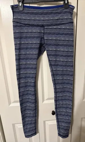 Lululemon Wonder Under Space Dye Sapphire Blue Size 4 Or 6 Full Length Leggings thumbnail 1