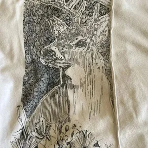 Free People White ¾ Long Sleeves Deer Graphic Bohemian Soft Cotton SZ SP # 1767 thumbnail 13