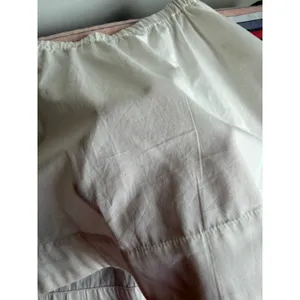 Free-est Free People Cream Cotton Mini Skirt Medium Elastic Waist Pockets thumbnail 7