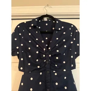 Old Navy polka dot cutout side midi dress size small thumbnail 7