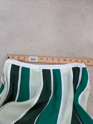 Free People Green & White Stripe Inez Skirt Set Size Small Crop Halter Top thumbnail 13