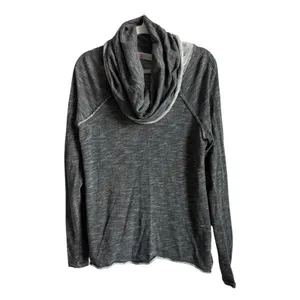 Free People Beach Cocoon Cowl Neck Pullover Top Gray Slouchy Cozycove Boho M/L thumbnail 2