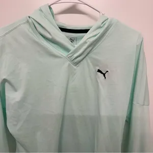 NWT Puma Blue Hooded Long Sleeve thumbnail 5
