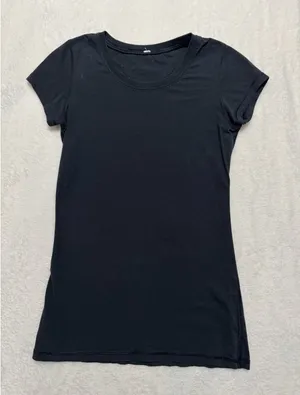 Lululemon Women's Hold Tight Short Sleeve Shirt Black Ribbed Modal Tee Sz 4/6 thumbnail 1