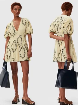 NWOT GANNI Floral Mini dress size 32 thumbnail 2