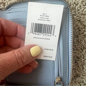 Kate Spade New York Wallet Bifold Darci Cloud Cover Gold Zipper A6 thumbnail 8