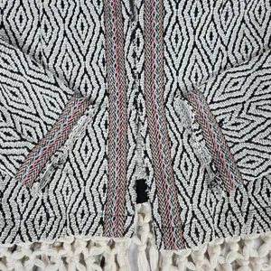 Miss Me Geometric Diamond Fringe Cropped Jacket Cardigan Sweater Women‎ Size M thumbnail 4