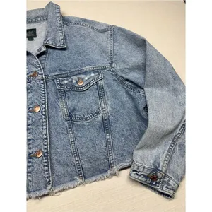 wild fable Light Blue Cropped Denim Jacket thumbnail 3