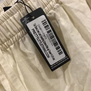 NWT Pretty Little Thing Tall Stone Linen Extreme Wide Leg Pants Trousers Medium thumbnail 8
