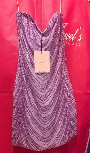 Hello Molly Dress Mini Sequin Purple thumbnail 1