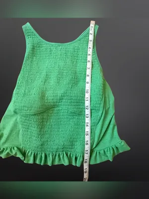 Free People Fp Movement Smockin’ Hot Green Crop Top Xl 💚 thumbnail 5
