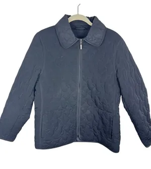 Braetan Black‎ Quilted Lined Full Zip Collared Lightweight Jacket Pockets Size L Black Size L thumbnail 1