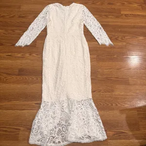 ALEXIS Nadege Lace Midi Mermaid Dress Off White Bridal Women Elegant size small thumbnail 4