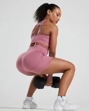 Women’s Best Motion Seamless Shorts in Heather Rose - Large thumbnail 3