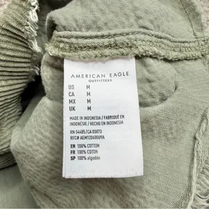 American Eagle Outfitters Corduroy Shirt Jacket Shacket Olive Green Medium M thumbnail 5