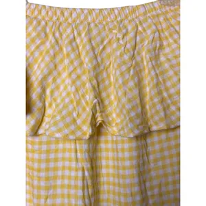 Old Navy Yellow and White Gingham Off Shoulder Dress Size Medium New with tag thumbnail 4