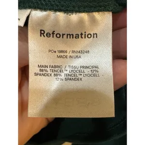 NEW Reformation Yara Asymmetrical Body-Con Minidress In Emerald Size Large thumbnail 8