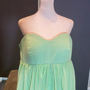 Women’s Full Length Sleeveless Green Chiffon Dress Long Flowing Panels Size 14 thumbnail 3