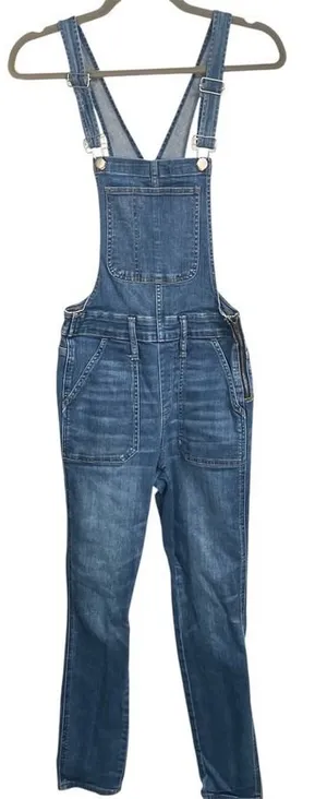 Madewell Denim Overalls‎ Women's Size S Light Wash Stretch Skinny Jeans thumbnail 1