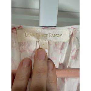 LoveShackFancy‎ Mastey Bow Print Empire Waist Maxi Dress L Easter Cottagecore thumbnail 7