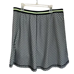 T by‎ Talbots Gingham Skort Golf Tennis Pull On Athletic Preppy Size L thumbnail 2