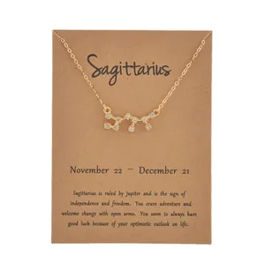 NEW Scorpio Gold‎ Crystal Constellation Necklace Gold thumbnail 3
