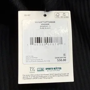 DSG So Soft Ottoman Jogger Womens Small Black High-Rise‎ Sweatpant Pockets NEW thumbnail 7