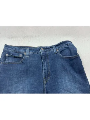 Womans Excellent Levi Strauss 721 Skinny Blue Jeans Waist 33 thumbnail 3