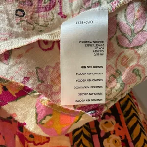Free People "Summer in Tulum Floral Printed Linen Tunic Top - Size M⁠ thumbnail 6