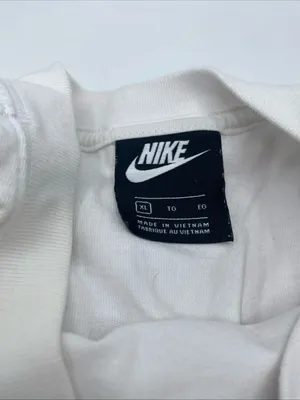 Nike White Cropped Double Swoosh Logo Oversized T-Shirt Womens CJ3764 XL extra L thumbnail 5