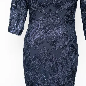 XSCAPE‎ | Sequin Embellished Off-The-Shoulder 3/4-Sleeve Gown thumbnail 11