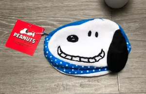 snoopy head smiling mini coin pouch bag Blue thumbnail 1
