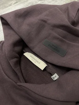 Essentials Fear of God Plum Hoodie Small thumbnail 3