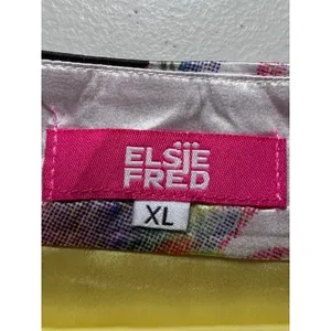 Elsie & Fred Urban Outfitters UO Cherub Satin Mini Skirt XL Metallic Y2K Print thumbnail 6