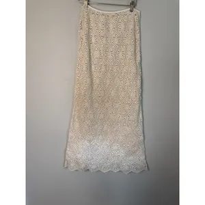 Agua Bendita Crochet Cream Tove Midi Skirt Womens Sz S $240 Swim Cover Up thumbnail 4