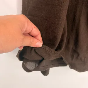 Bagatelle Linen Blend Midi Brown Skirt Sz L Boho Lagenlook Coastal Button Front thumbnail 4